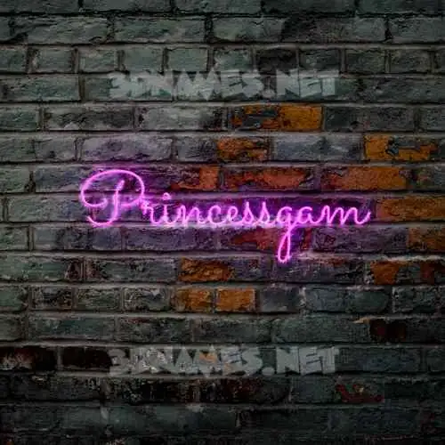 princessgam in Pink Neon style - 3D name wallpaper princessgam in Pink Neon style - 3D name wallpaper