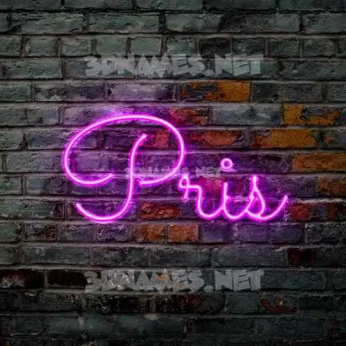 pris in Pink Neon style - 3D name wallpaper pris in Pink Neon style - 3D name wallpaper