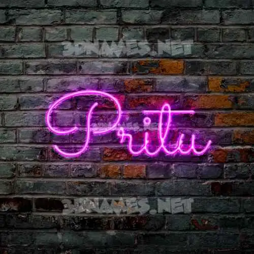pritu in Pink Neon style - 3D name wallpaper pritu in Pink Neon style - 3D name wallpaper