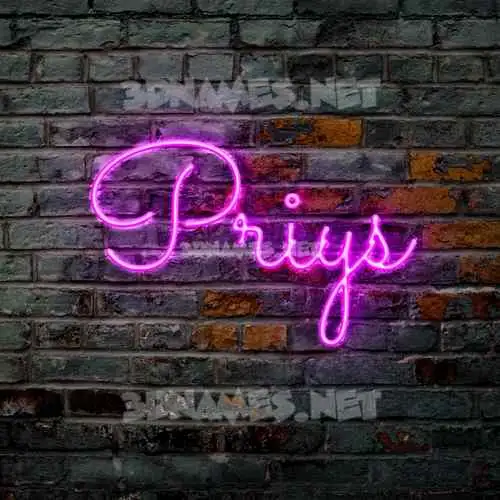 priys in Pink Neon style - 3D name wallpaper priys in Pink Neon style - 3D name wallpaper