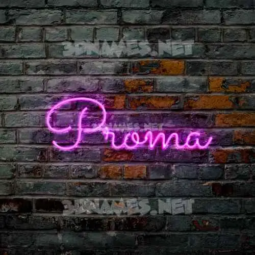proma in Pink Neon style - 3D name wallpaper proma in Pink Neon style - 3D name wallpaper