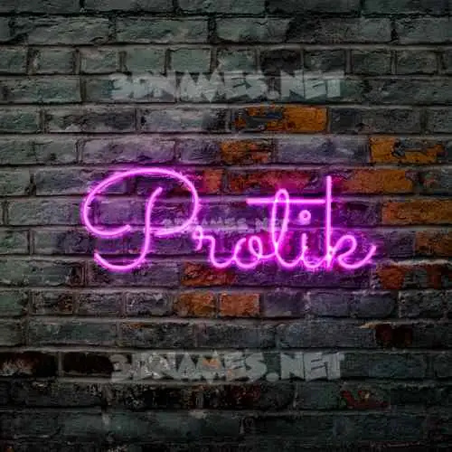 protik in Pink Neon style - 3D name wallpaper