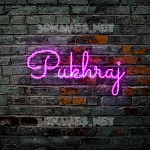 pukhraj in Pink Neon style - 3D name wallpaper pukhraj in Pink Neon style - 3D name wallpaper