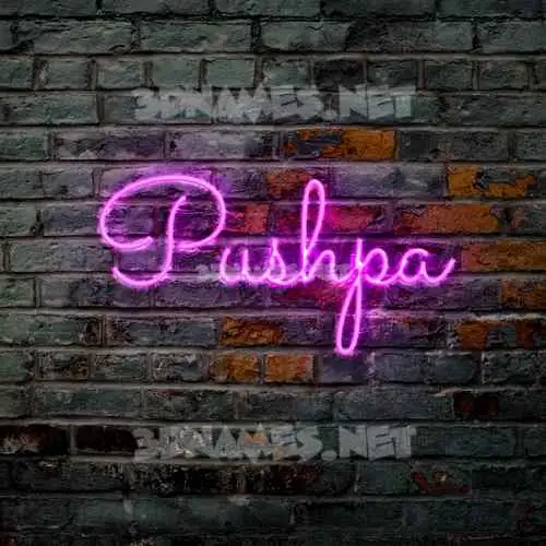 pushpa in Pink Neon style - 3D name wallpaper pushpa in Pink Neon style - 3D name wallpaper