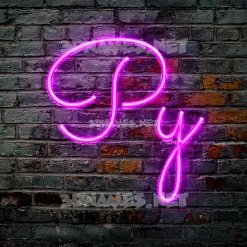 py in Pink Neon style - 3D name wallpaper