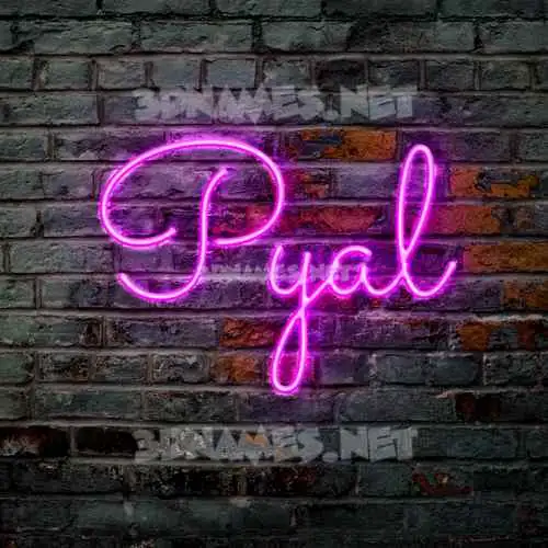 pyal in Pink Neon style - 3D name wallpaper