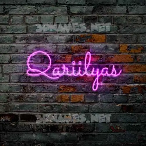 qariilyas in Pink Neon style - 3D name wallpaper qariilyas in Pink Neon style - 3D name wallpaper