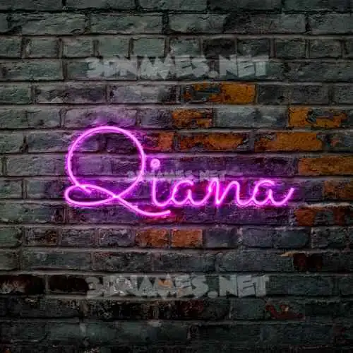 qiana in Pink Neon style - 3D name wallpaper qiana in Pink Neon style - 3D name wallpaper