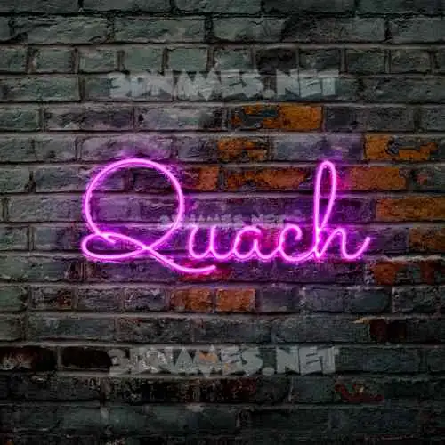 quach in Pink Neon style - 3D name wallpaper quach in Pink Neon style - 3D name wallpaper
