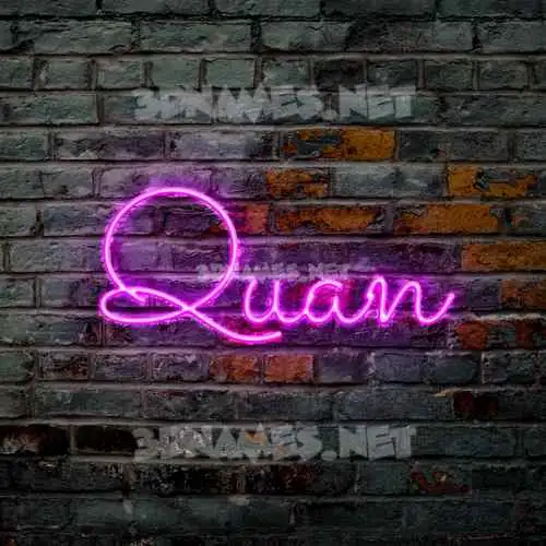 quan in Pink Neon style - 3D name wallpaper quan in Pink Neon style - 3D name wallpaper