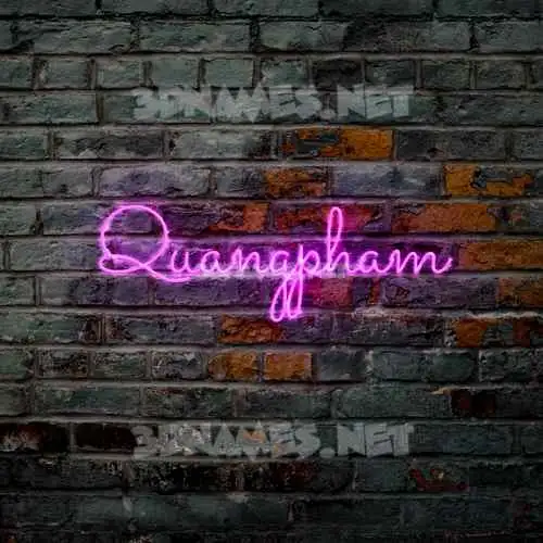 quangpham in Pink Neon style - 3D name wallpaper