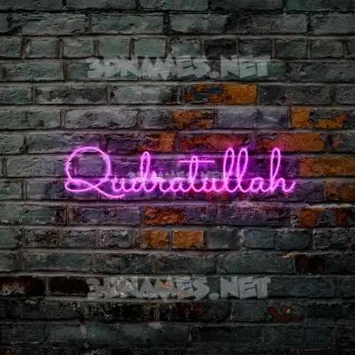qudratullah in Pink Neon style - 3D name wallpaper qudratullah in Pink Neon style - 3D name wallpaper