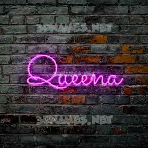 queena in Pink Neon style - 3D name wallpaper queena in Pink Neon style - 3D name wallpaper