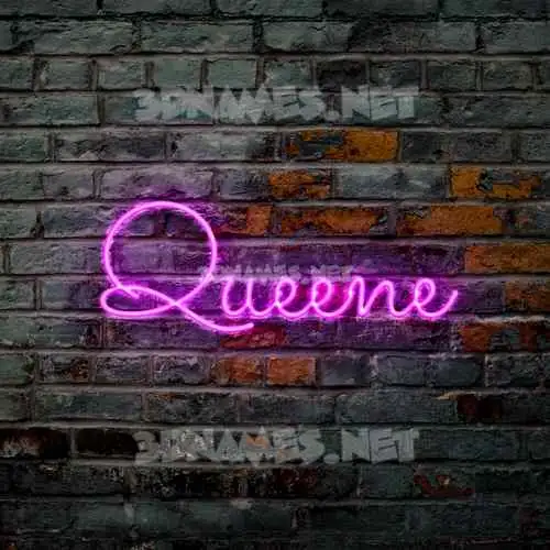 queene in Pink Neon style - 3D name wallpaper queene in Pink Neon style - 3D name wallpaper