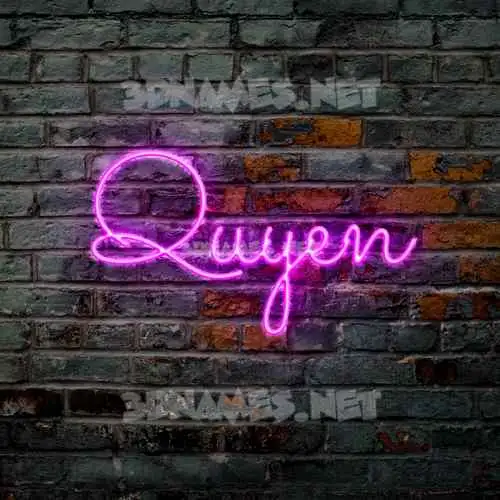 quyen in Pink Neon style - 3D name wallpaper quyen in Pink Neon style - 3D name wallpaper