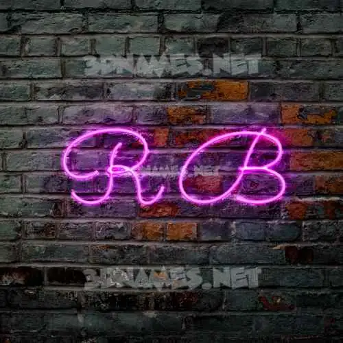 r b in Pink Neon style - 3D name wallpaper r b in Pink Neon style - 3D name wallpaper