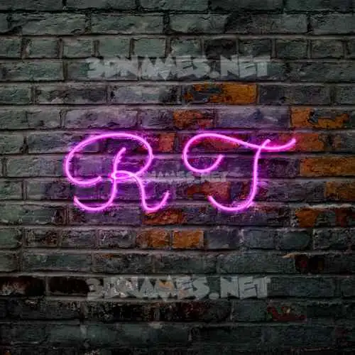 r t in Pink Neon style - 3D name wallpaper r t in Pink Neon style - 3D name wallpaper