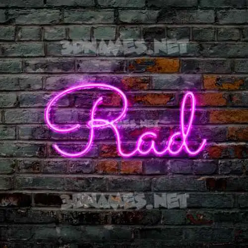 rad in Pink Neon style - 3D name wallpaper rad in Pink Neon style - 3D name wallpaper