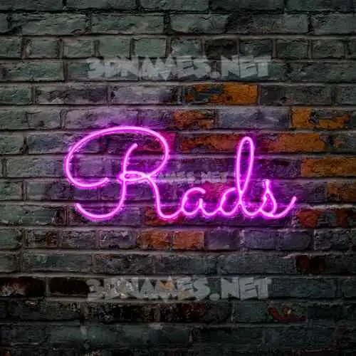 rads in Pink Neon style - 3D name wallpaper rads in Pink Neon style - 3D name wallpaper