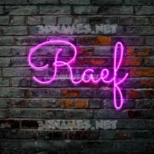 raef in Pink Neon style - 3D name wallpaper raef in Pink Neon style - 3D name wallpaper
