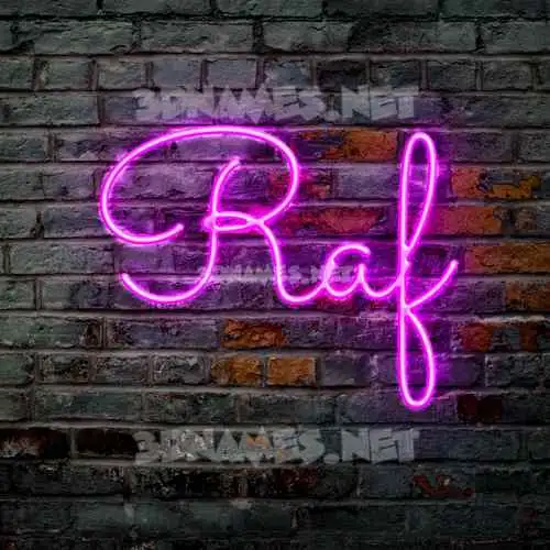 raf in Pink Neon style - 3D name wallpaper raf in Pink Neon style - 3D name wallpaper