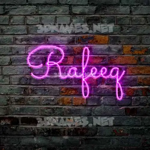 rafeeq in Pink Neon style - 3D name wallpaper rafeeq in Pink Neon style - 3D name wallpaper