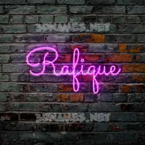 rafique in Pink Neon style - 3D name wallpaper rafique in Pink Neon style - 3D name wallpaper