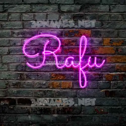 rafu in Pink Neon style - 3D name wallpaper rafu in Pink Neon style - 3D name wallpaper