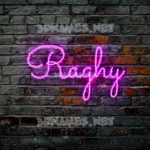 raghy in Pink Neon style - 3D name wallpaper raghy in Pink Neon style - 3D name wallpaper