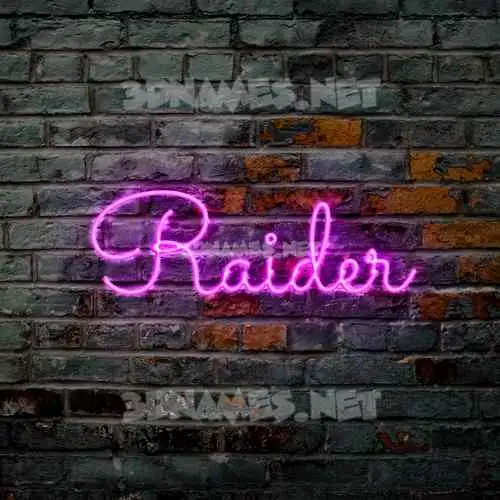 raider in Pink Neon style - 3D name wallpaper raider in Pink Neon style - 3D name wallpaper
