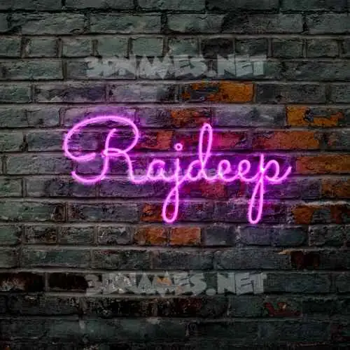 rajdeep in Pink Neon style - 3D name wallpaper