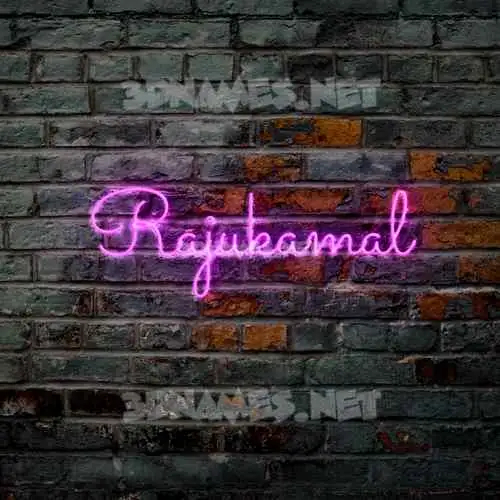 rajukamal in Pink Neon style - 3D name wallpaper