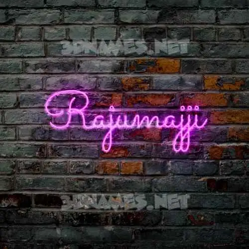rajumajji in Pink Neon style - 3D name wallpaper