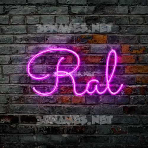ral in Pink Neon style - 3D name wallpaper ral in Pink Neon style - 3D name wallpaper