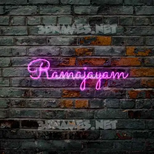 ramajayam in Pink Neon style - 3D name wallpaper ramajayam in Pink Neon style - 3D name wallpaper