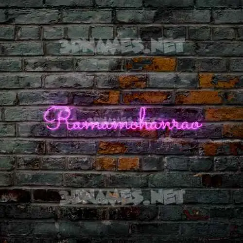 ramamohanrao in Pink Neon style - 3D name wallpaper ramamohanrao in Pink Neon style - 3D name wallpaper