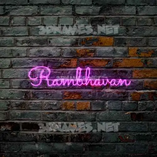 rambhavan in Pink Neon style - 3D name wallpaper rambhavan in Pink Neon style - 3D name wallpaper