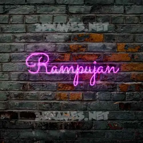 rampujan in Pink Neon style - 3D name wallpaper rampujan in Pink Neon style - 3D name wallpaper