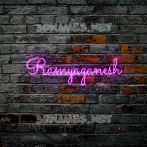 ramyaganesh in Pink Neon style - 3D name wallpaper ramyaganesh in Pink Neon style - 3D name wallpaper