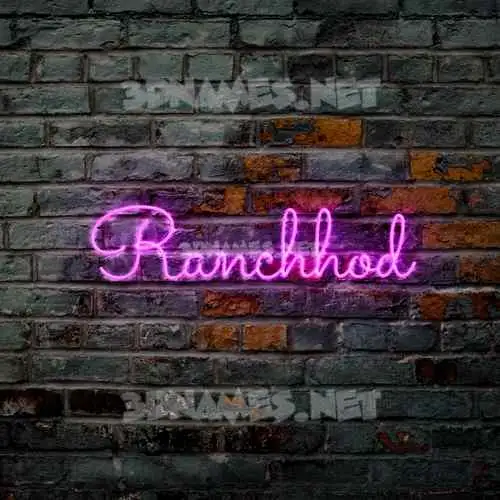 ranchhod in Pink Neon style - 3D name wallpaper ranchhod in Pink Neon style - 3D name wallpaper