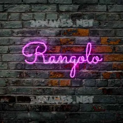 rangolo in Pink Neon style - 3D name wallpaper rangolo in Pink Neon style - 3D name wallpaper