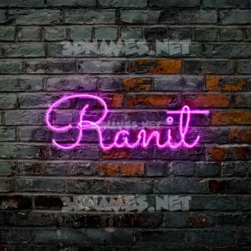 ranit in Pink Neon style - 3D name wallpaper