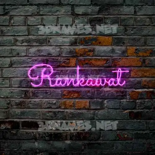 rankawat in Pink Neon style - 3D name wallpaper