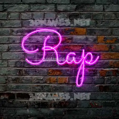 rap in Pink Neon style - 3D name wallpaper rap in Pink Neon style - 3D name wallpaper
