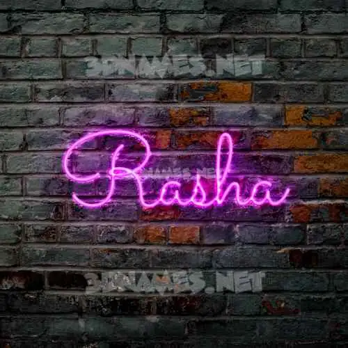 rasha in Pink Neon style - 3D name wallpaper rasha in Pink Neon style - 3D name wallpaper