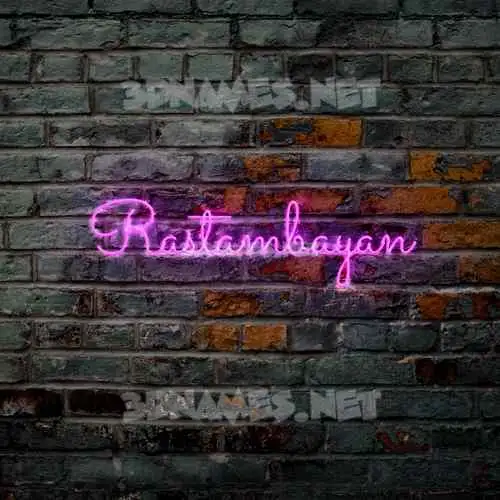 rastambayan in Pink Neon style - 3D name wallpaper rastambayan in Pink Neon style - 3D name wallpaper