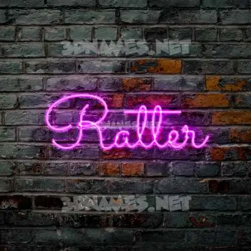 ratter in Pink Neon style - 3D name wallpaper