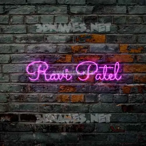 ravi patel in Pink Neon style - 3D name wallpaper ravi patel in Pink Neon style - 3D name wallpaper