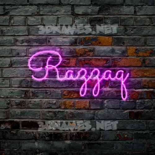 razzaq in Pink Neon style - 3D name wallpaper razzaq in Pink Neon style - 3D name wallpaper