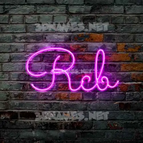 rcb in Pink Neon style - 3D name wallpaper